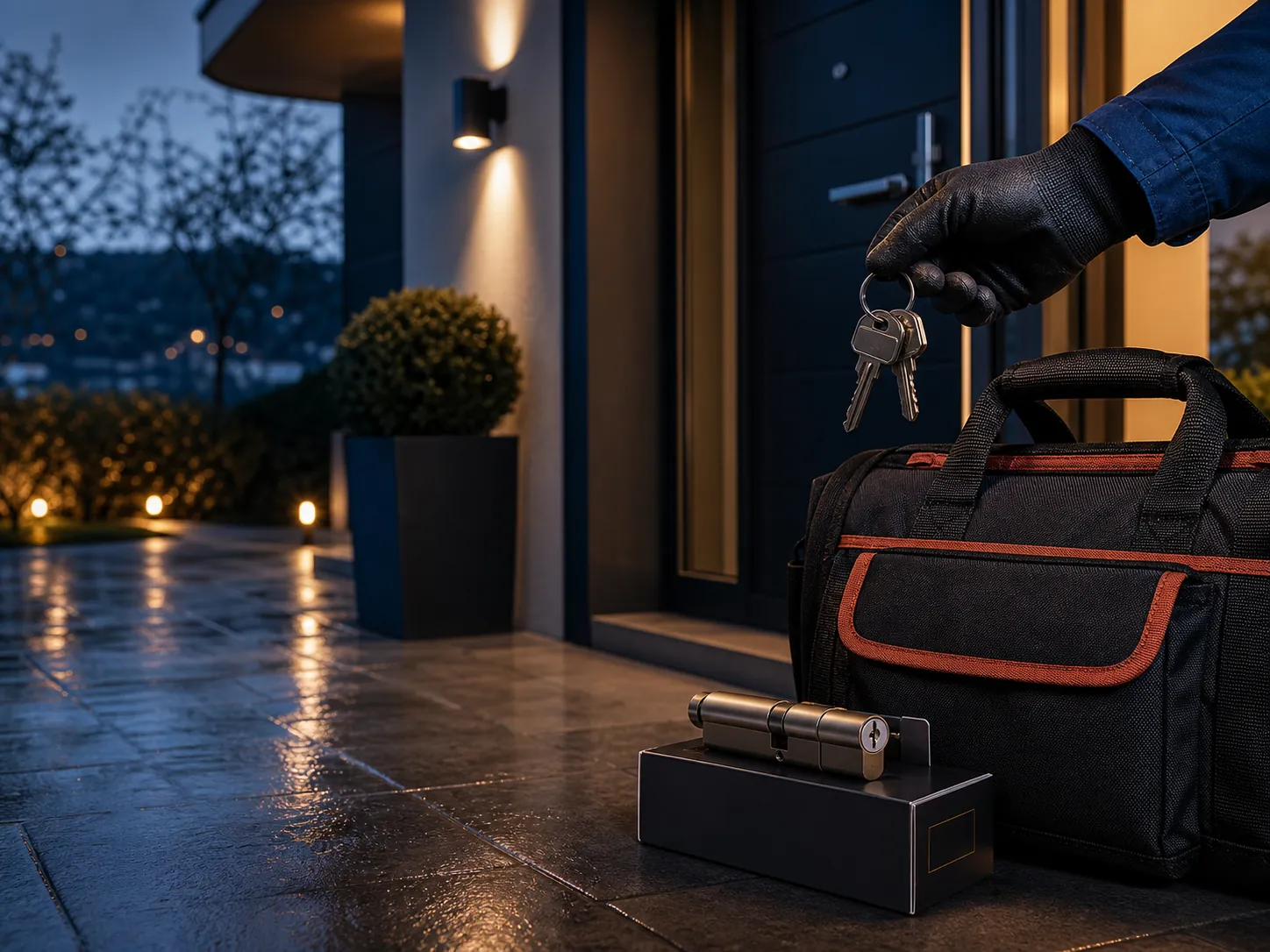 Çelik kapı ve kilit servis hazırlığı